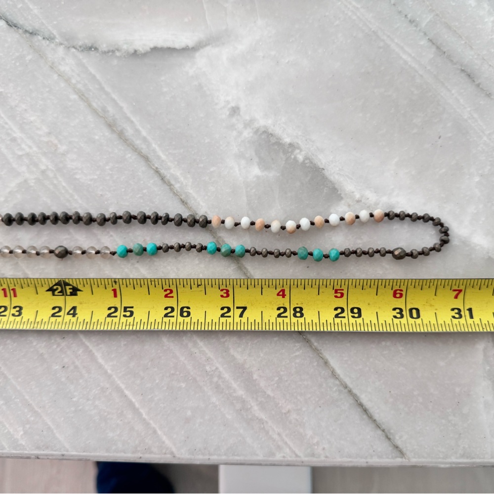 Multi Colored Beaded Neckla 30" - image 3